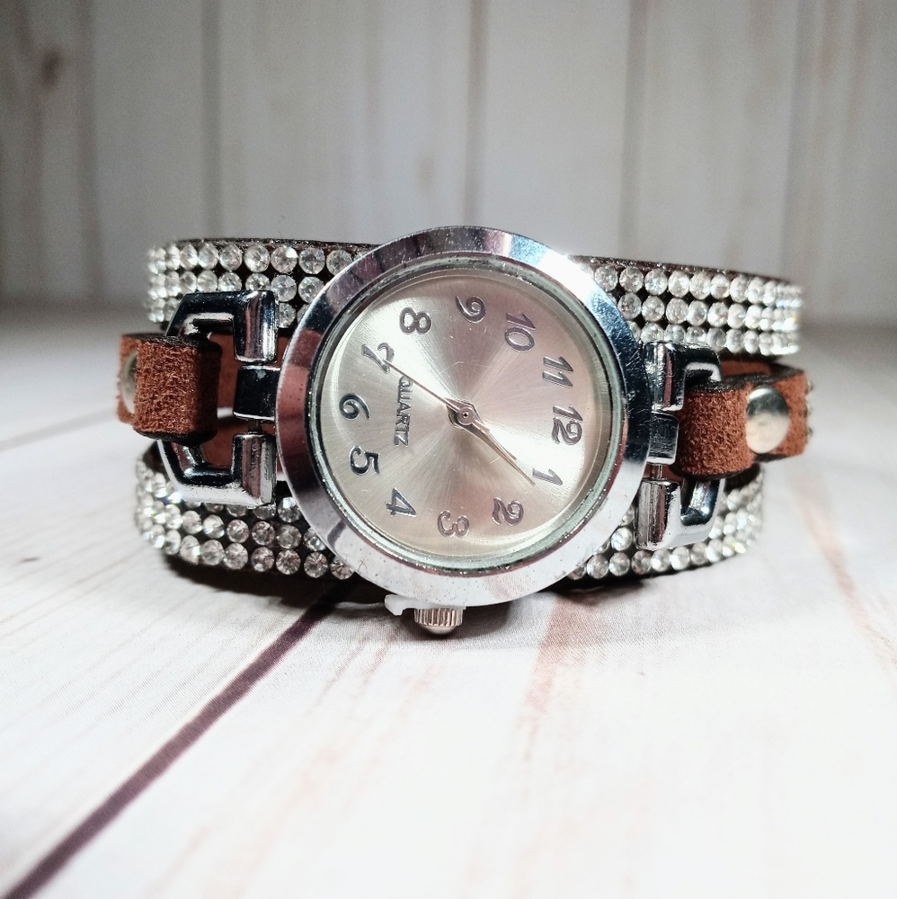 Multi-Strand Rhinestone Watch - Picture 2 of 7